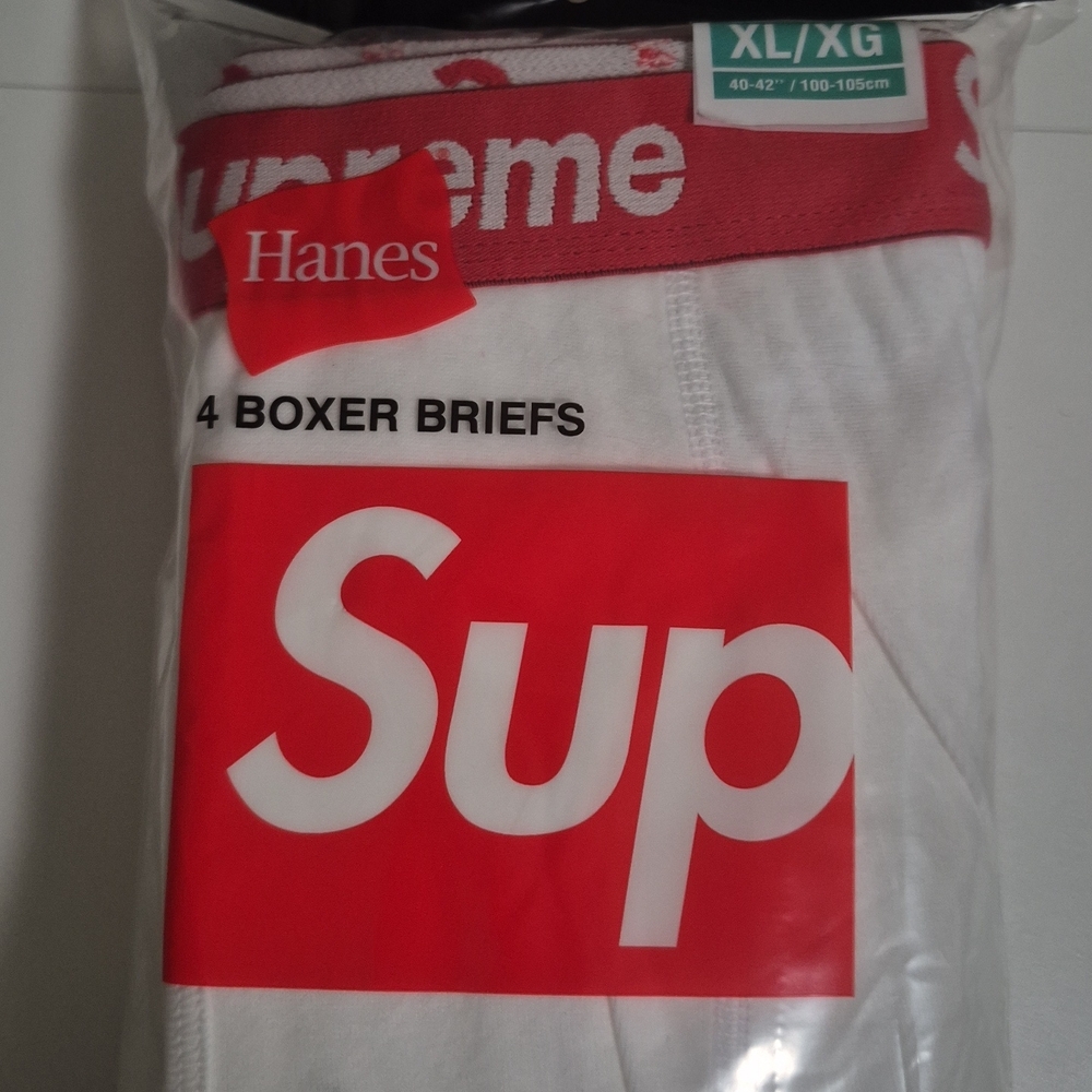Hanes White Boxer Briefs 4-Pack
